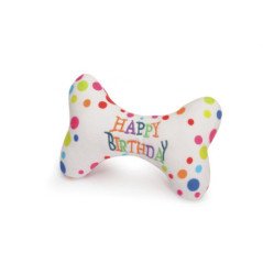 CAMON GIOCO OSSO HAPPY BIRTHDAY IN POLIESTERE CON SQUEAKER