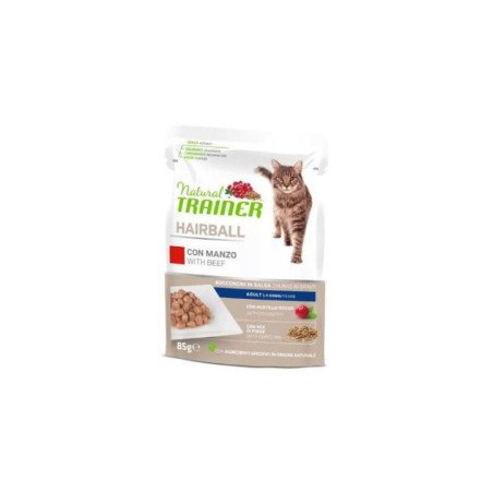 NATURAL TRAINER ADULT GATTO HAIRBALL MANZO 85GR