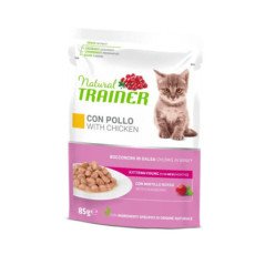 NATURAL TRAINER GATTO KITTEN E YOUNG POLLO 85GR