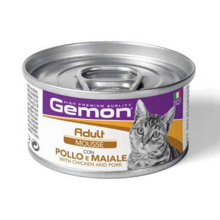 GEMON MOUSSE POLLO E MAIALE PER GATTI 85GR