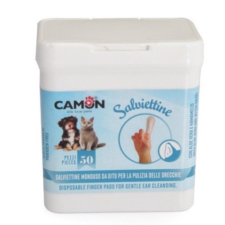 CAMON SALVIETTINE DA DITO PER LA PULIZIA ORECCHIE 50PZ
