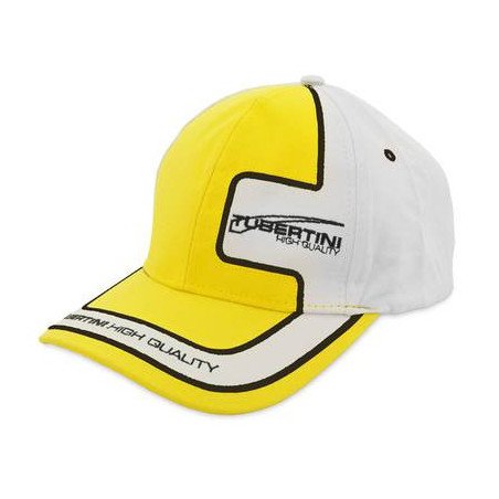 TUBERTINI CAPPELLINO IN COTONE TEAM CAP GIALLO NERO E BIANCO