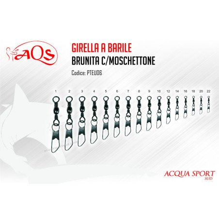 AQS GIRELLA A BARILE BRUNITE CON MOSCHETTONE