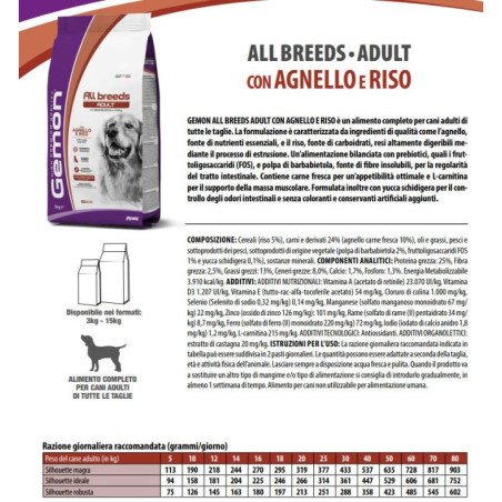 GEMON DOG ALL BREEDS AGNELLO E RISO