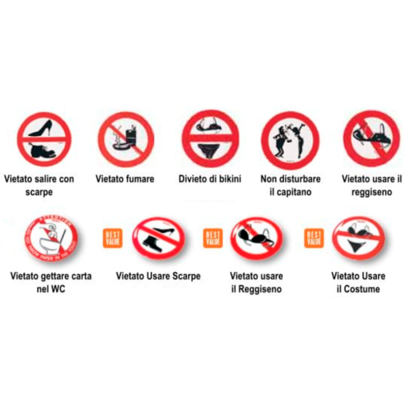 LALIZAS ADESIVO IN PVC DIVIETO
