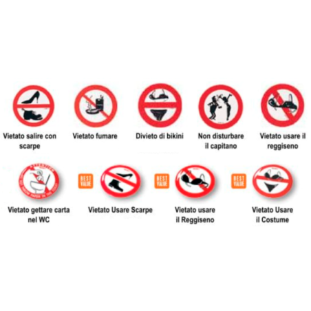 LALIZAS ADESIVO IN PVC DIVIETO