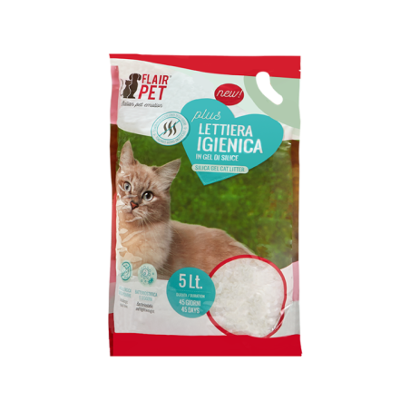 FLAIRPET LETTIERA IGIENICA IN GEL DI SILICE NATURALE 5 LT