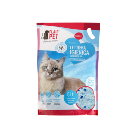 FLAIRPET LETTIERA IGIENICA IN GEL DI SILICE TALCO 5 LT