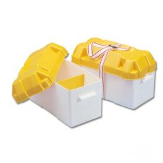 TREM CASSETTA PORTA BATTERIA KANGURO BIANCA E GIALLA