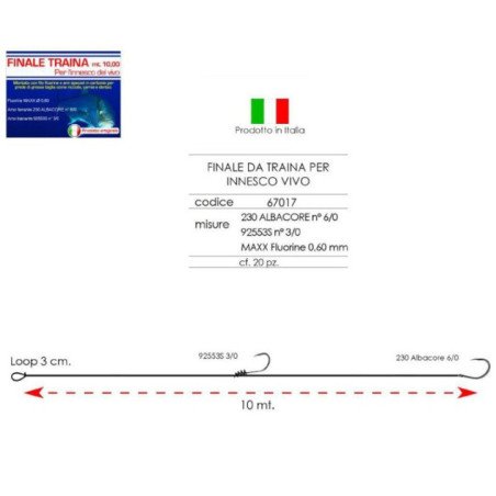 TERMINALI PER TRAINA COL VIVO IN FLUOROCARBON