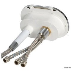 BOX DOCCIA OVALE PVC BIANCO CON MISCELATORE