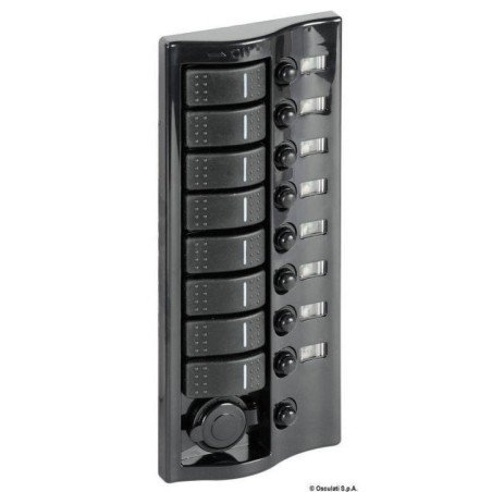OSCULATI PANNELLO 9 INTERRUTTORI IN GRAFITE