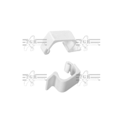 GANCIO PER FONDO GABBIA BIANCO (2pz) 2GR042