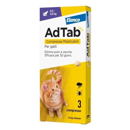 ELANCO ADTAB ANTIPARASSITARIO 0,5-2,0 KG COMPRESSE MASTICABILI