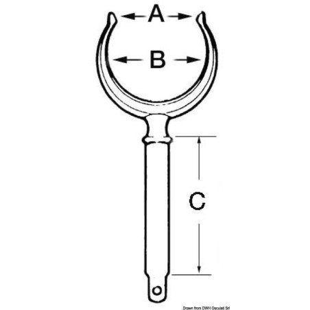 OSCULATI SCALMO IN OTTONE CROMATO 14X68MM