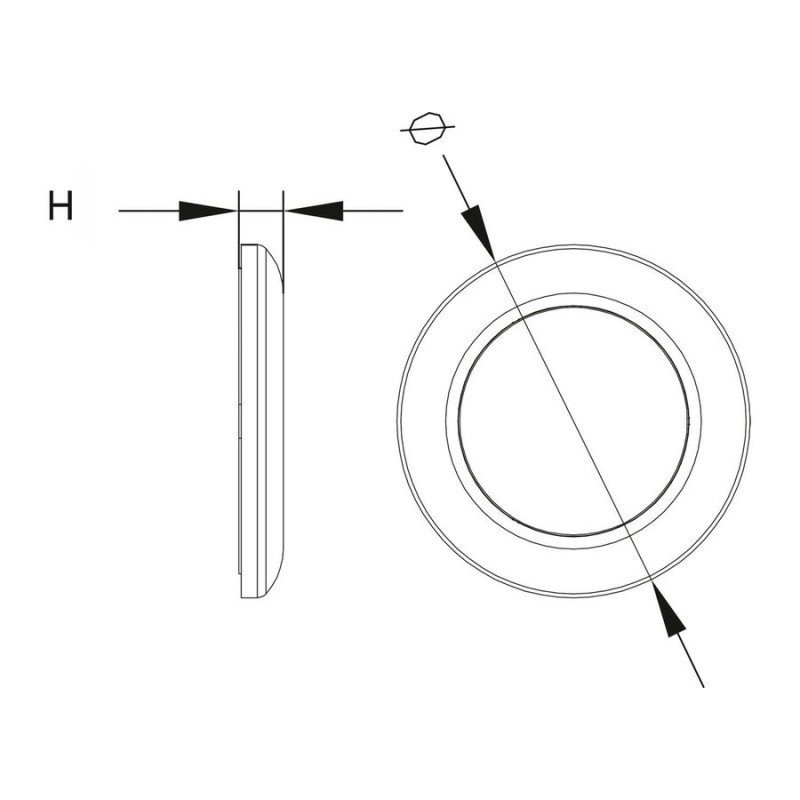 PLAFONIERA PUSH ON A 16 LED 12V