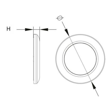 PLAFONIERA PUSH ON A 16 LED 12V