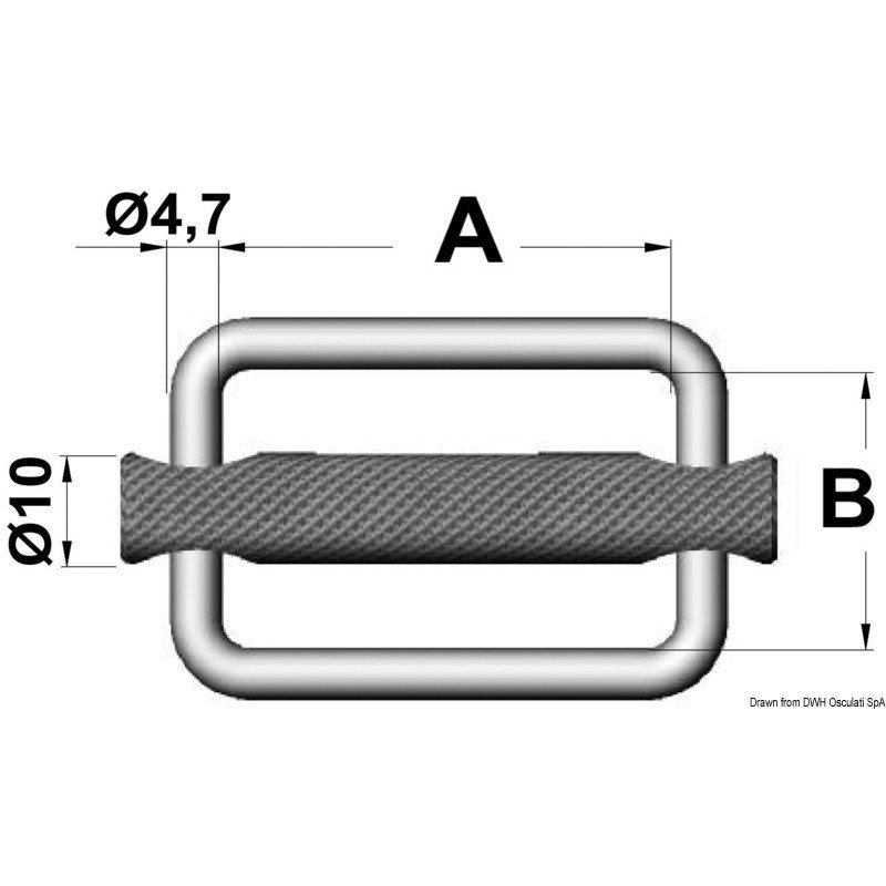 OSCULATI FIBBIA IN ACCIAIO INOX 25MM