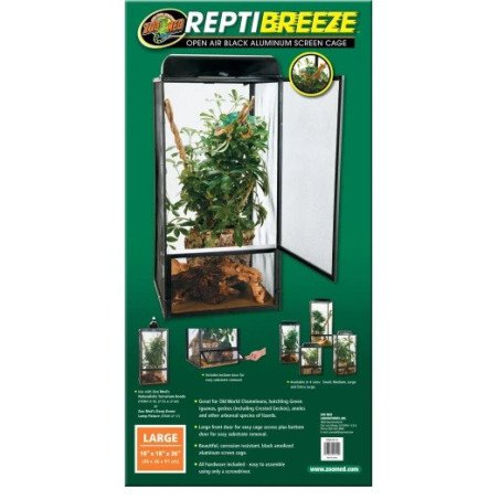 ZOO MED REPTIBREEZE ALUM SCREEN CAGE 46X46X92CM