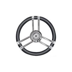 OSCULATI VOLANTE C NERO IN ACCIAIO INOX 350MM