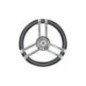 OSCULATI VOLANTE C NERO IN ACCIAIO INOX 350MM