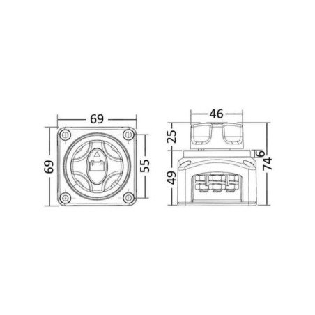 OSCULATI STACCABATTERIA DA APPOGGIO CON CHIAVE ESTRAIBILE