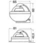 OSCULATI BUSSOLA RIVIERA COMET NERA LETTURA FRONTALE