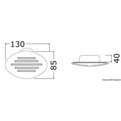 OSCULATI TROMBA AD INCASSO BIANCA 12V