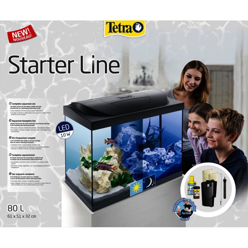 TETRA ACQUARIO STARTER LINE LED NERO 80 LITRI