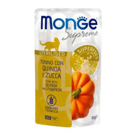 MONGE SUPREME STERILISED TONNO QUINOA E ZUCCA 80GR