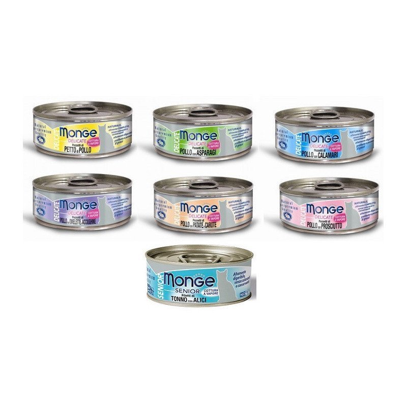 MONGE GATTO DELICATE LATTINE 80GR