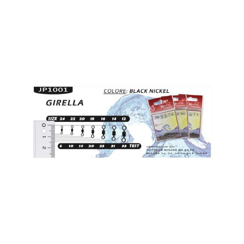 AKITA GIRELLA ROLLING 50PZ BLACK NICHEL