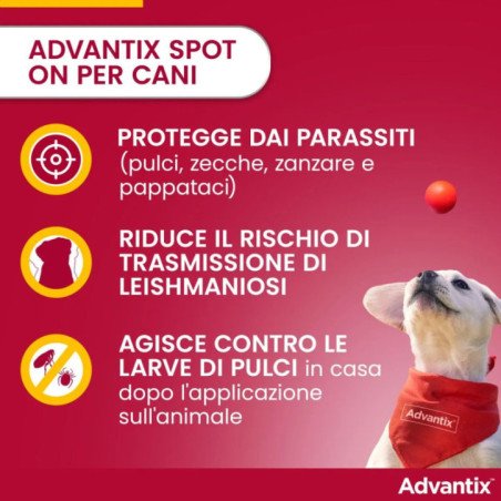 ELANCO ADVANTIX DA 25KG A 40KG ANTIPARASSITARIO PER CANI