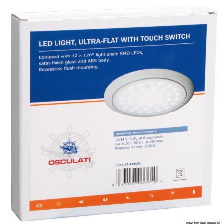 OSCULATI LAMPADA A LED ULTRASOTTILE 42 LED IP66