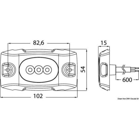 LUCE SUBACQUEA BLU A LED CORNICE INOX
