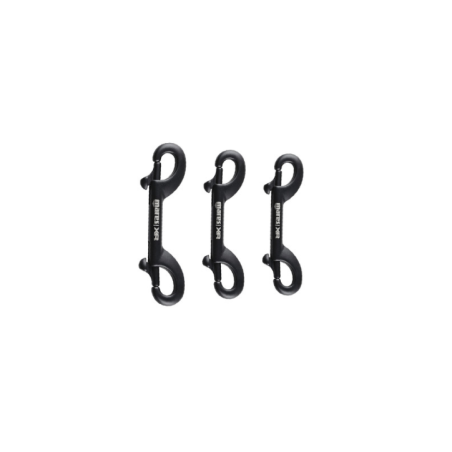 DOPPIO MOSCHETTONE RIVESTITO IN CERAMICA NERO LINEA XR