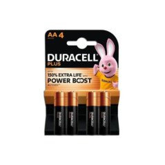 DURACELL PLUS POWER BOOST STILO AA 4 PEZZI +150%