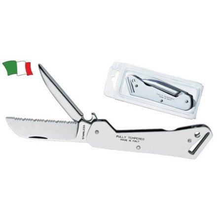 COLTELLO CLIPPER CON LAMA INOX E ACCESSORI