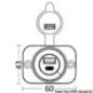 OSCULATI PRESA INCASSO DOPPIA USB TYPE-A + TYPE C NERA