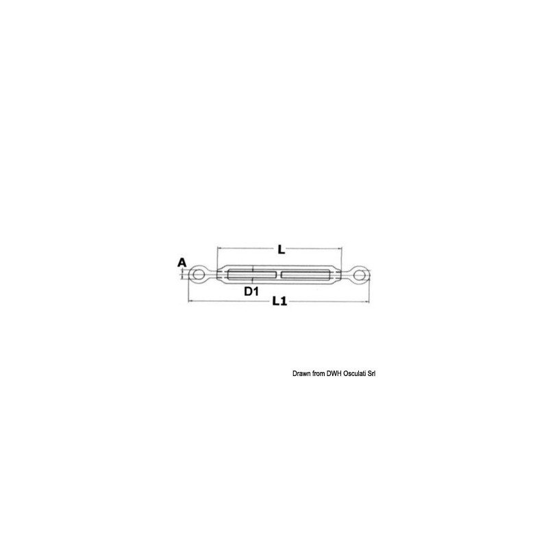 OSCULATI TENDITORE INOX 2 OCCHI