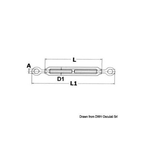 OSCULATI TENDITORE INOX 2 OCCHI