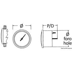 OSCULATI CONTAGIRI UNIVERSALE 0-6000 RPM BIANCO/LUCIDA