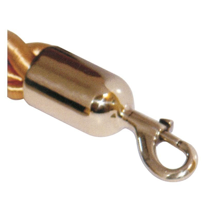 CAPOCORDA CON MOSCHETTONE IN OTTONE CROMATO