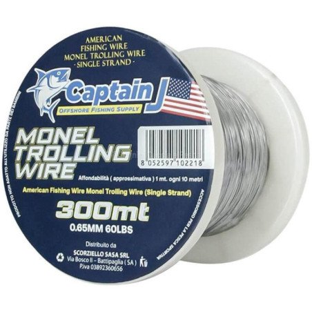 CAPTAIN J MONEL TROLLING WIRE 300MT 0.65MM 60LBS
