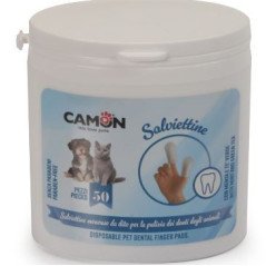CAMON SALVIETTINE DA DITO PER LA PULIZIA DENTALE 50PZ