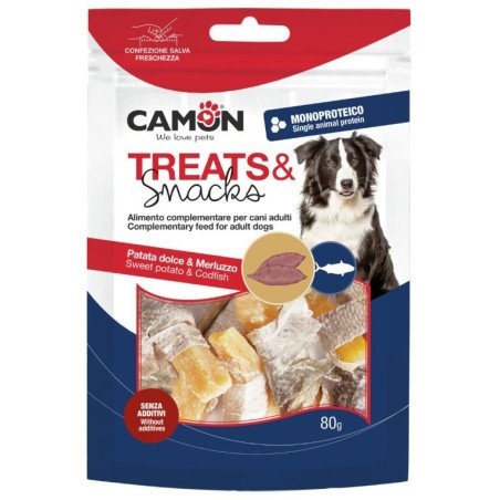 CAMON SNACKBOX PATATA DOLCE E MERLUZZO 80GR