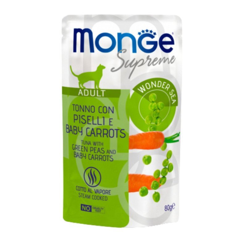 MONGE SUPREME ADULT TONNO PISELLI E CAROTE 80GR