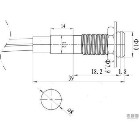 MTM SPIA LED 8mm 12V