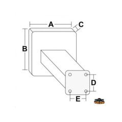 TREM SUPPORTO PER MOTORE AUSILIARIO A RIBALTA