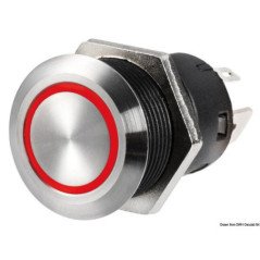 OSCULATI INTERRUTTORE FLAT INOX 12V ROSSO